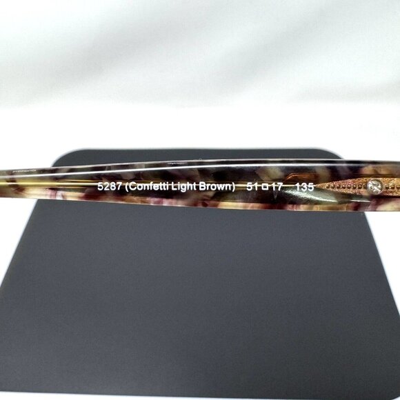 Coach Eyeglasses HC 6065 5287 Confetti Light Brown Frames 51 [] 17 135 - Picture 5 of 11